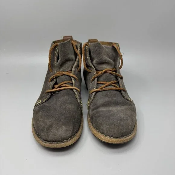 Born Temple Ankle Boots Women's 9.5M Brown Suede Leather Comfort Chukka - Picture 4 of 9